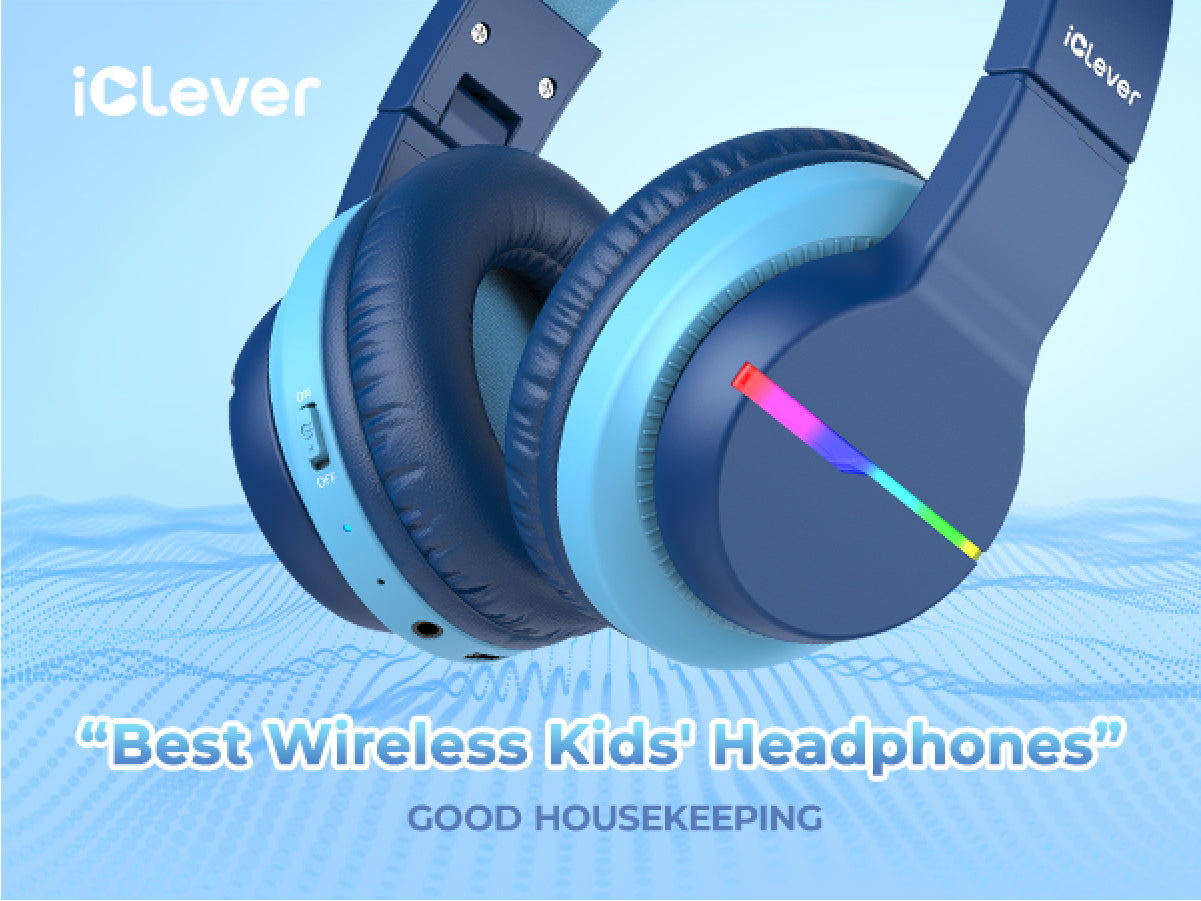 iClever BTH12 kids' wireless headphones awarded 'Best Wireless Kids Headphones' by Good Housekeeping.