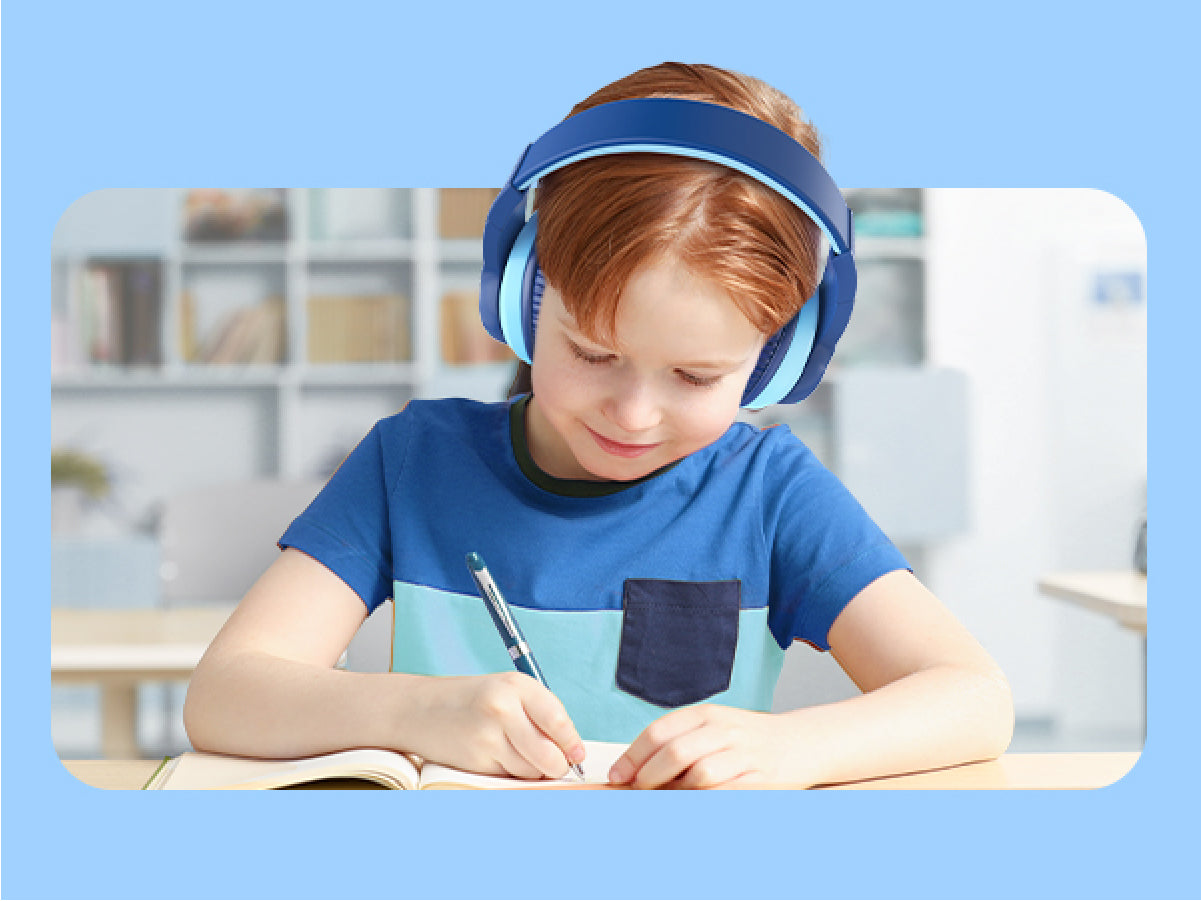 BTH12 headphones ideal for studying with safe volume and noise isolation.