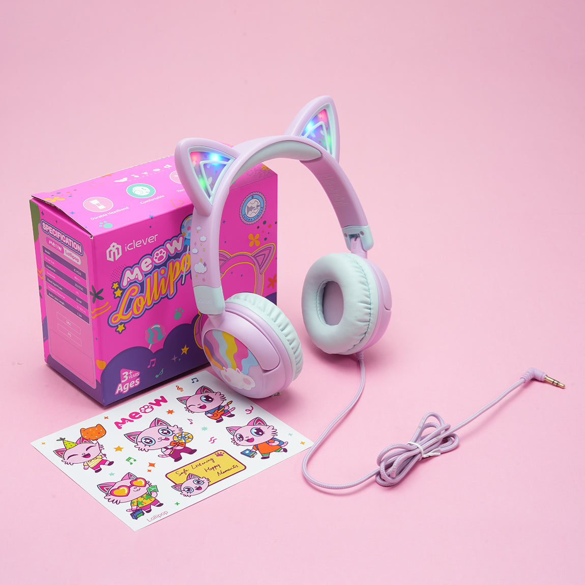iClever Cat Ear Kids Headphones HS25 (EU)