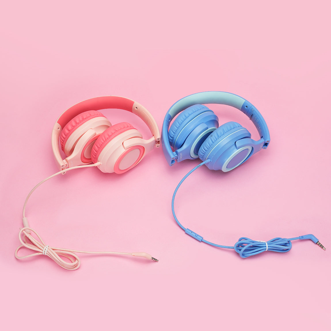 2-Pack iClever Kids Headphones HS22 Pink &amp; Blue (EU)
